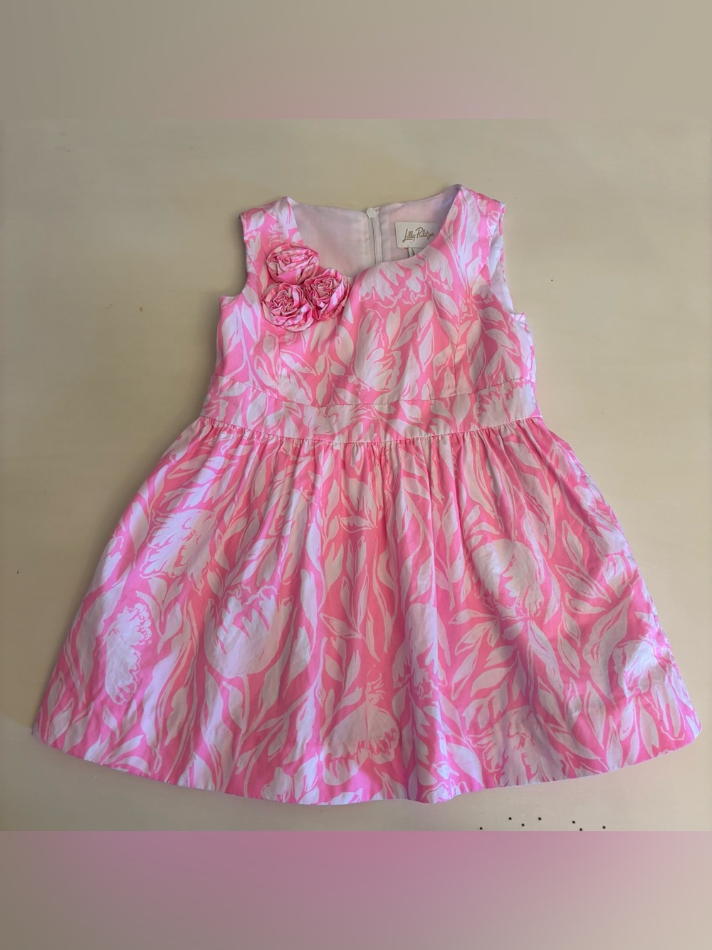 Lilly Pulitzer Girls Suni Dress Rousseau Pink Tulip To Tango - Size 2